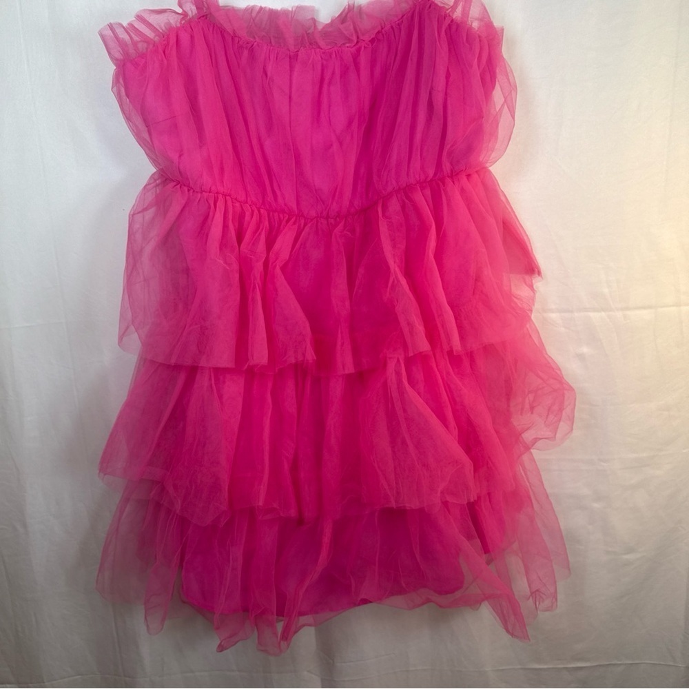 TCEC Pink Layered Mini Dress Size Large NWT - Picture 6 of 14